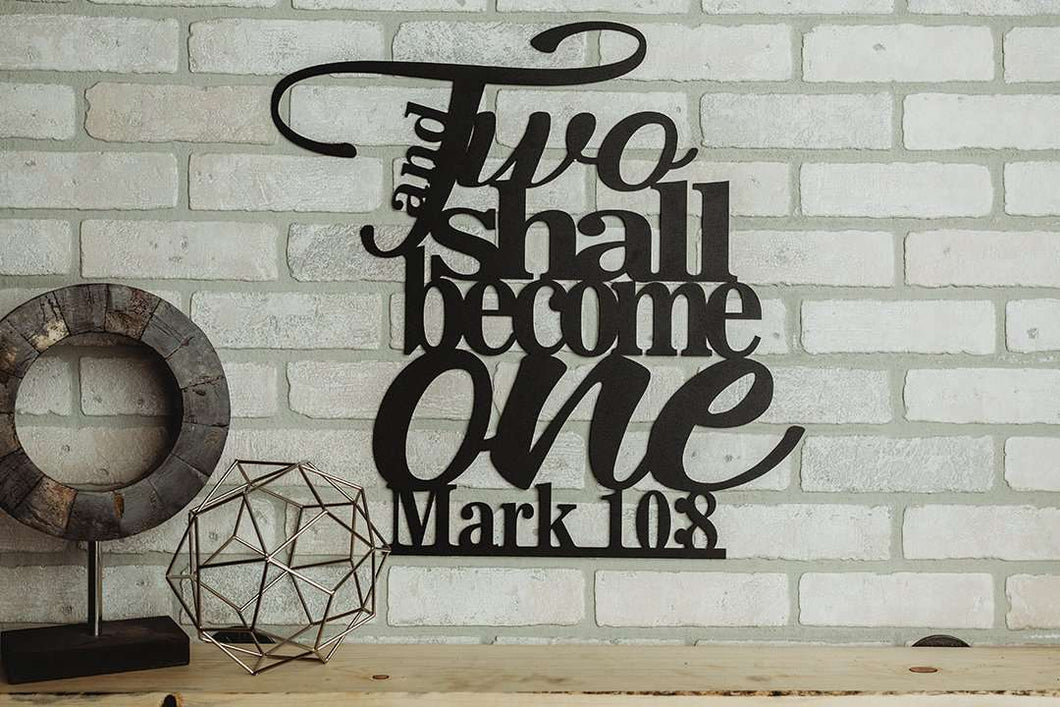Mark 10:8 - And Two Shall Become One Sign