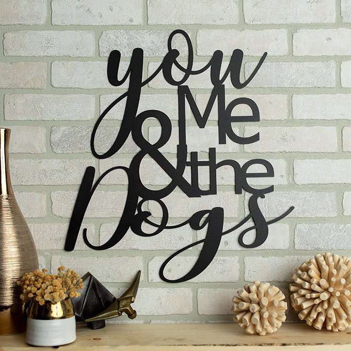 You Me and The Dogs Metal Wall Art