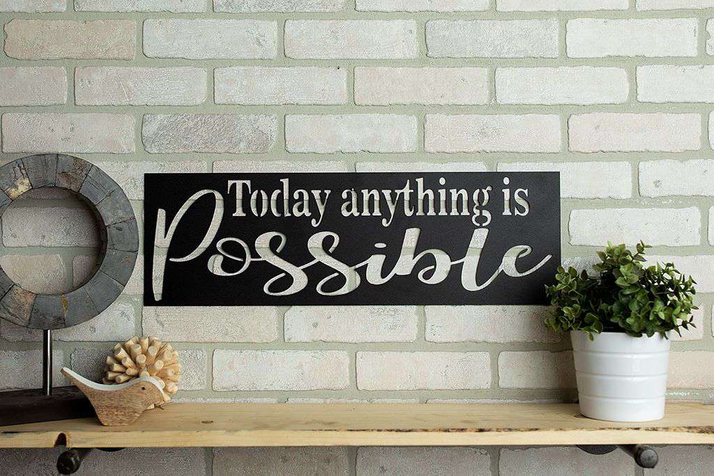 Today Anything Is Possible Sign