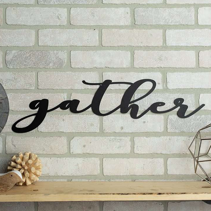 Gather Word Metal Sign