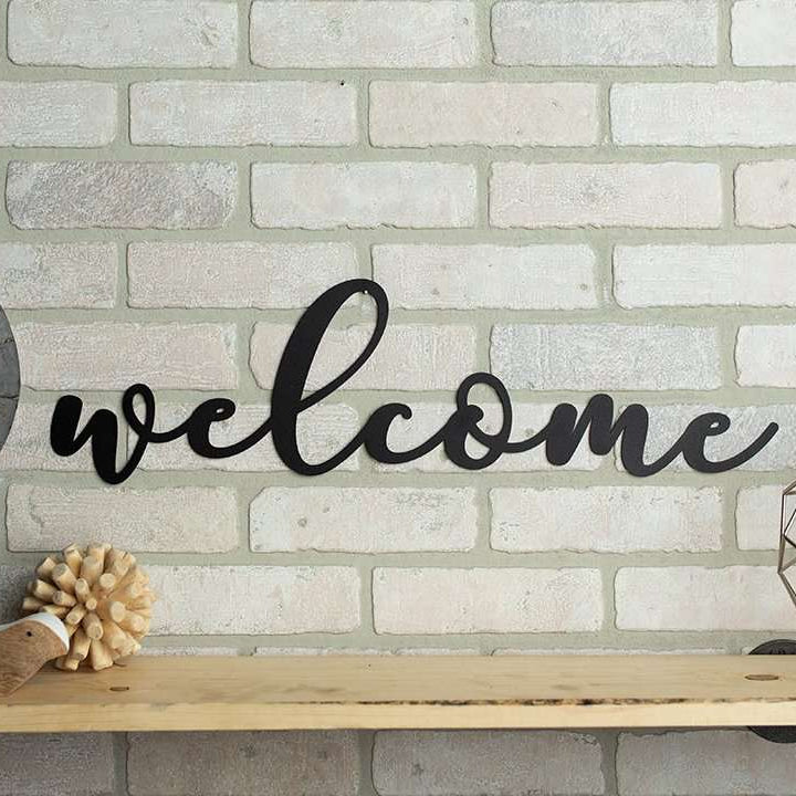 Welcome Word Metal Sign Home Décor