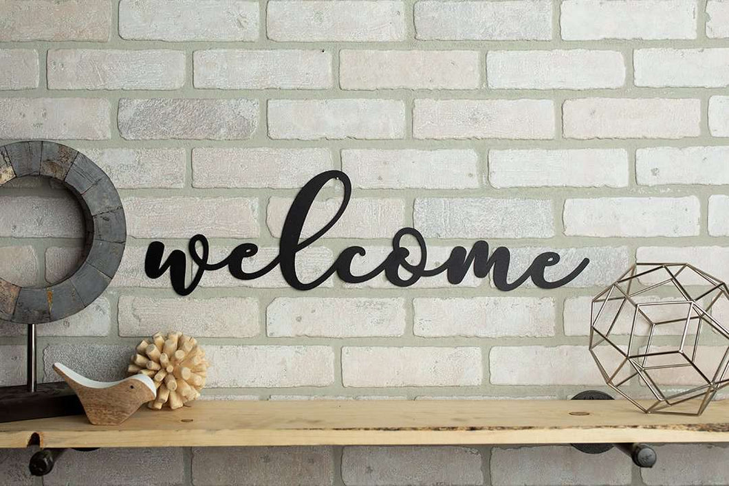 Welcome Word Metal Sign Home Décor
