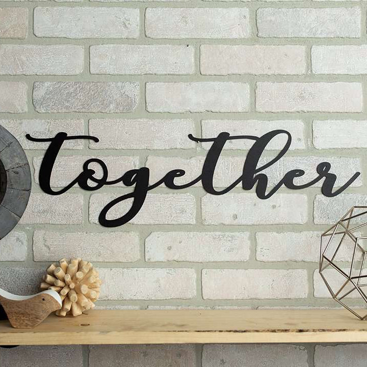 Together Word Metal Sign