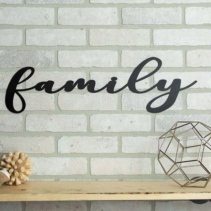 Family Word Metal Sign