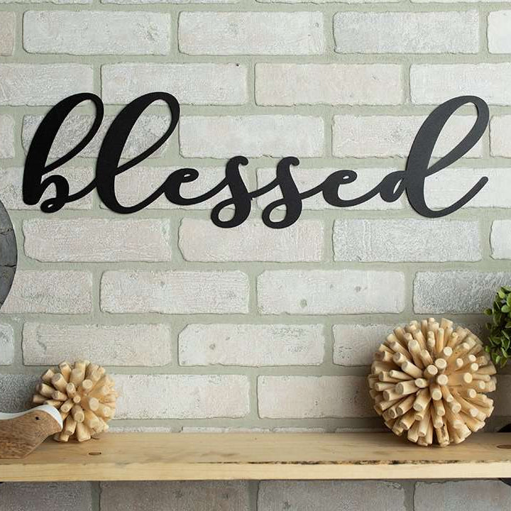Blessed Word Metal Sign