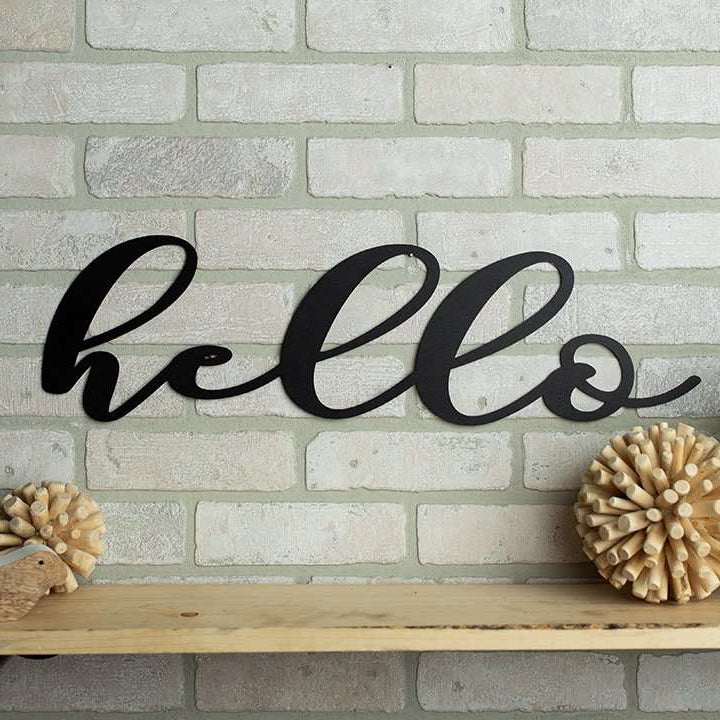 Hello Word Metal Sign