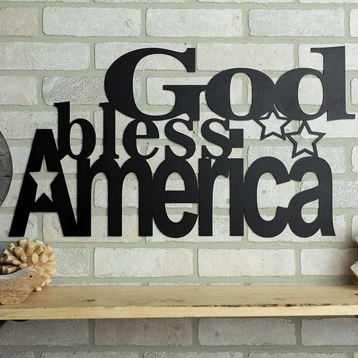 God Bless America Metal Sign