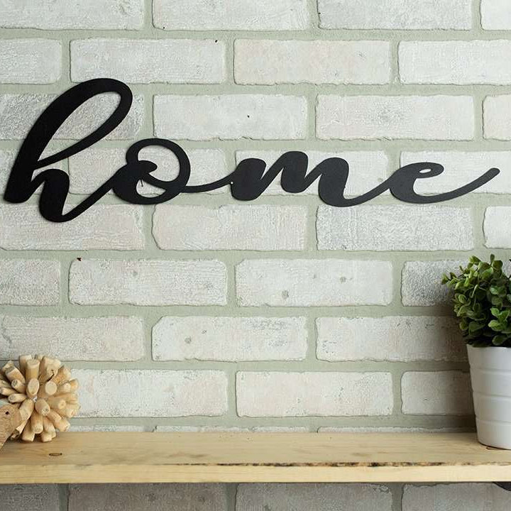 Home Word Metal Sign