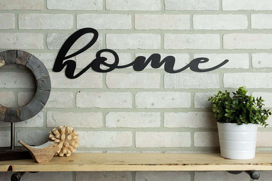Home Word Metal Sign