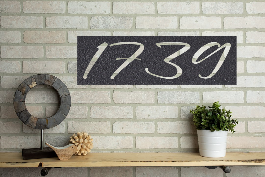 Custom House Address Metal Art Monogram Design 3