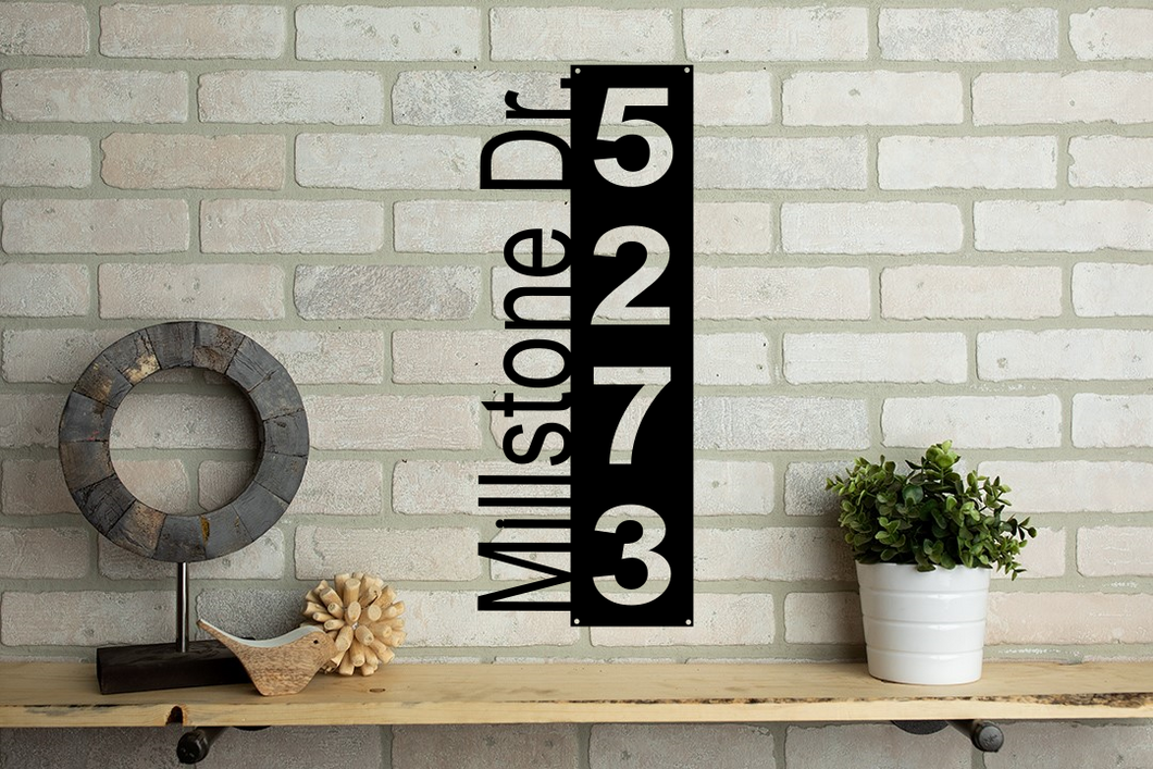 Custom House Address NAME Metal Art Monogram